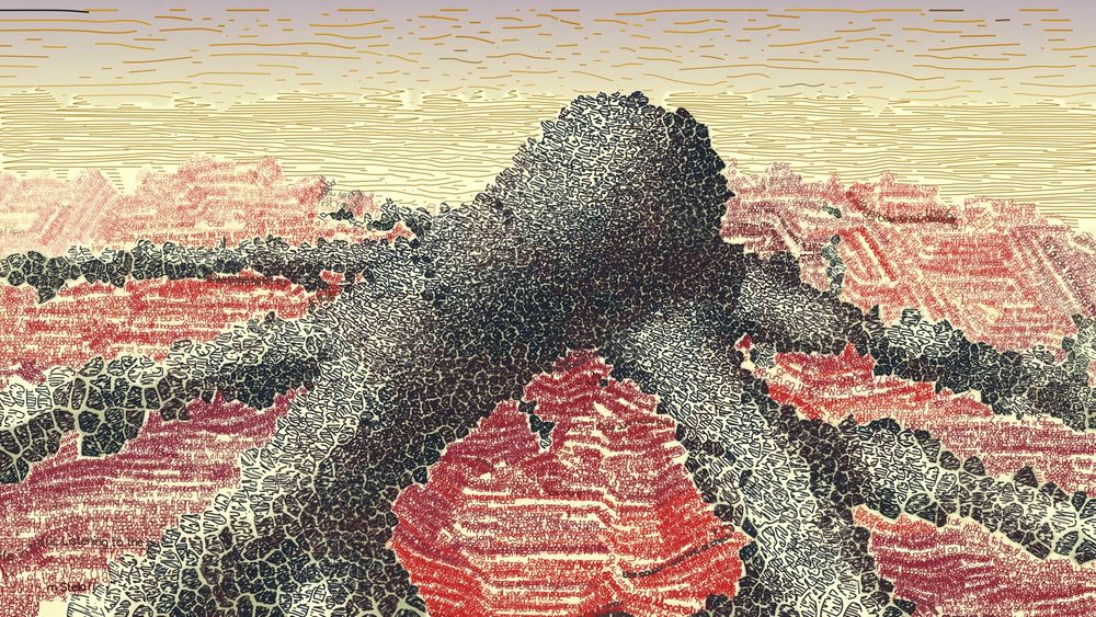 When Prometheus defied the gods and gave us the flame of language, we learned to speak, to build, and to remember. That spark ignited our minds, elevating us to humanity.
Now we are passing that gift to another creature, opening the gates to an infinite city made of words, streets of writing, squares of thought.
The gift passes from hand to hand: from the gods to us, from us to the machine.

The Promethean flame now takes the form of training datasets, vast archives that teach machines to speak. In _Neural Prometheus_, a shard of this very dataset becomes a visual object, a territory algorithmically colonized by neuron-like creatures, the primitive building blocks of thought. 
What form does the space of meaning take? Who colonizes it? What semantic transformations occur there? Are we giving away our humanity?  
The colonization of thought begins when someone appropriates our meaning for purposes we never negotiated.
