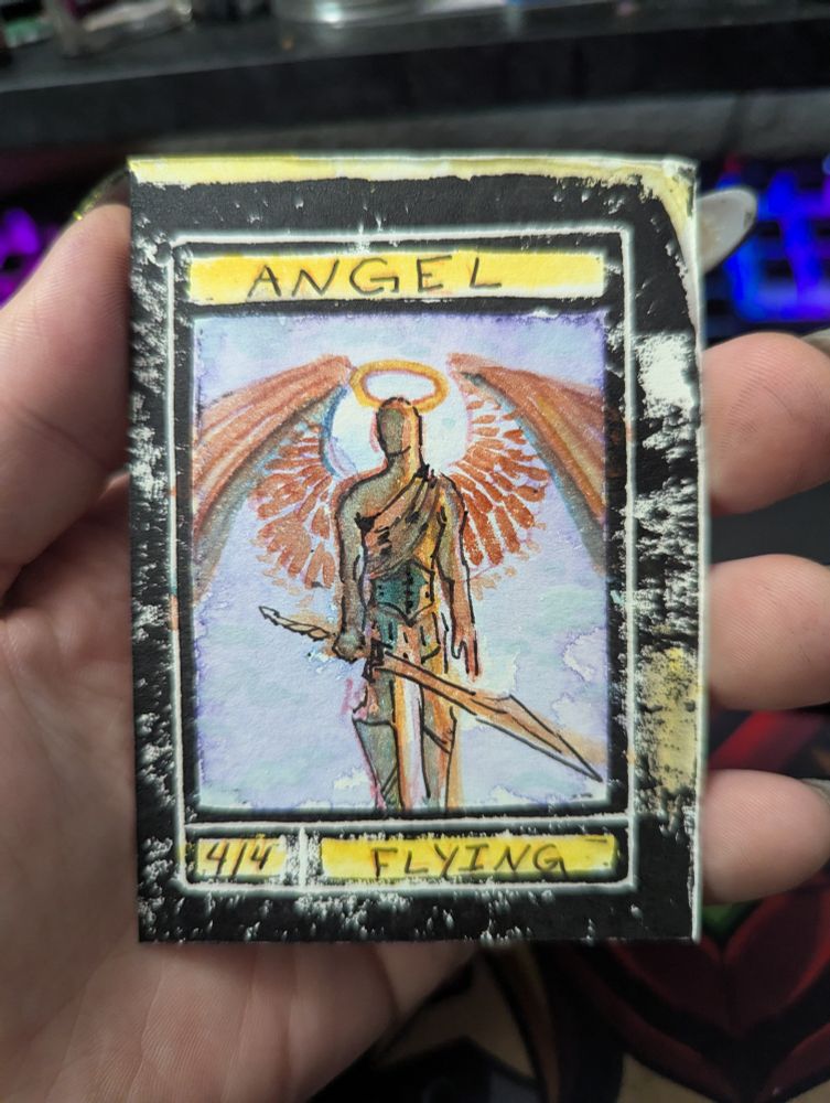 4/4 flying white angel token. Mtg 