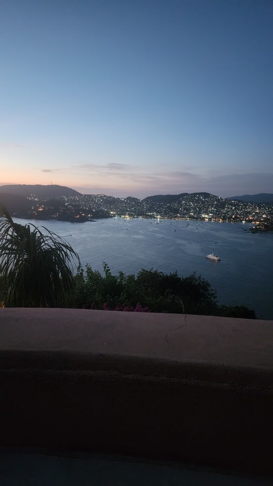 The bay and town of Zihuatanejo. At dusk
