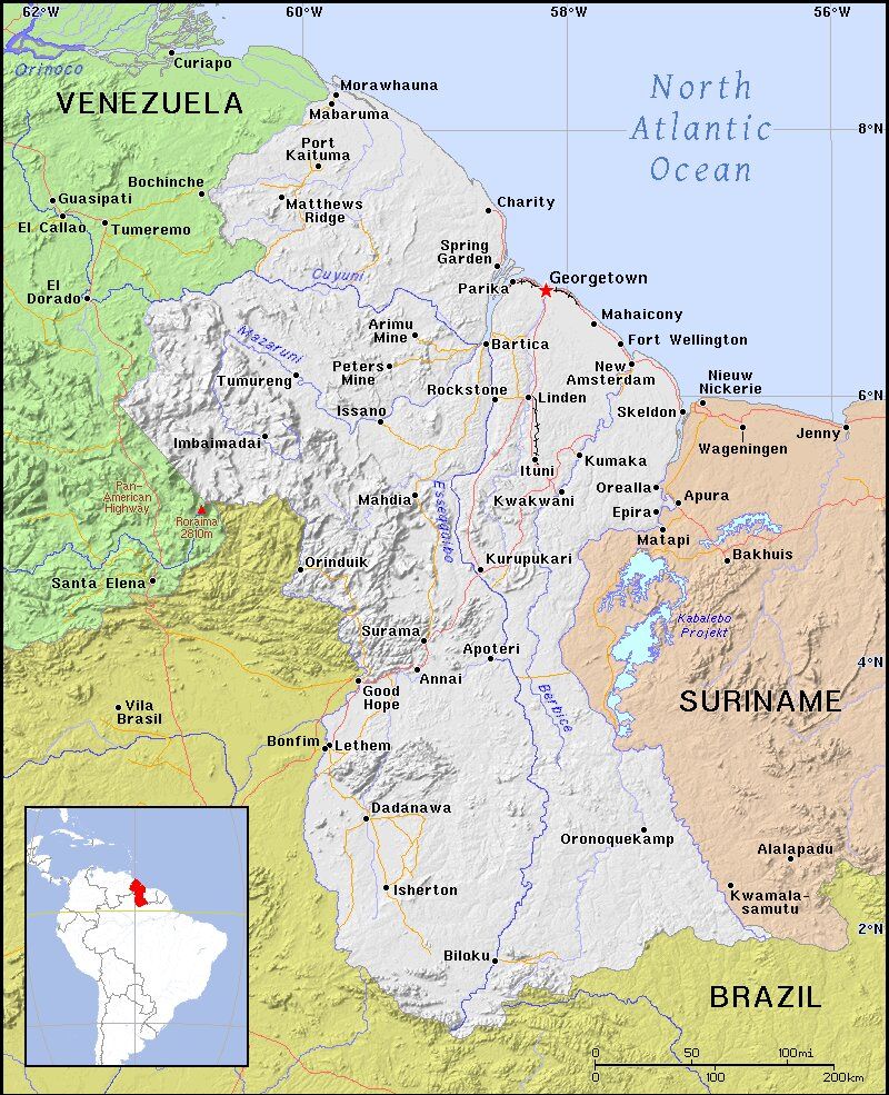 A map showing the location of Guyana
Credit https://ian.macky.net/pat/