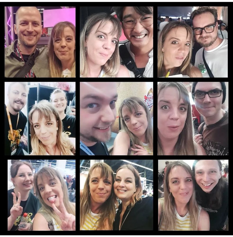 Group pictures of famous person from gaming and pen and paper scene from the Gamescom 2024.