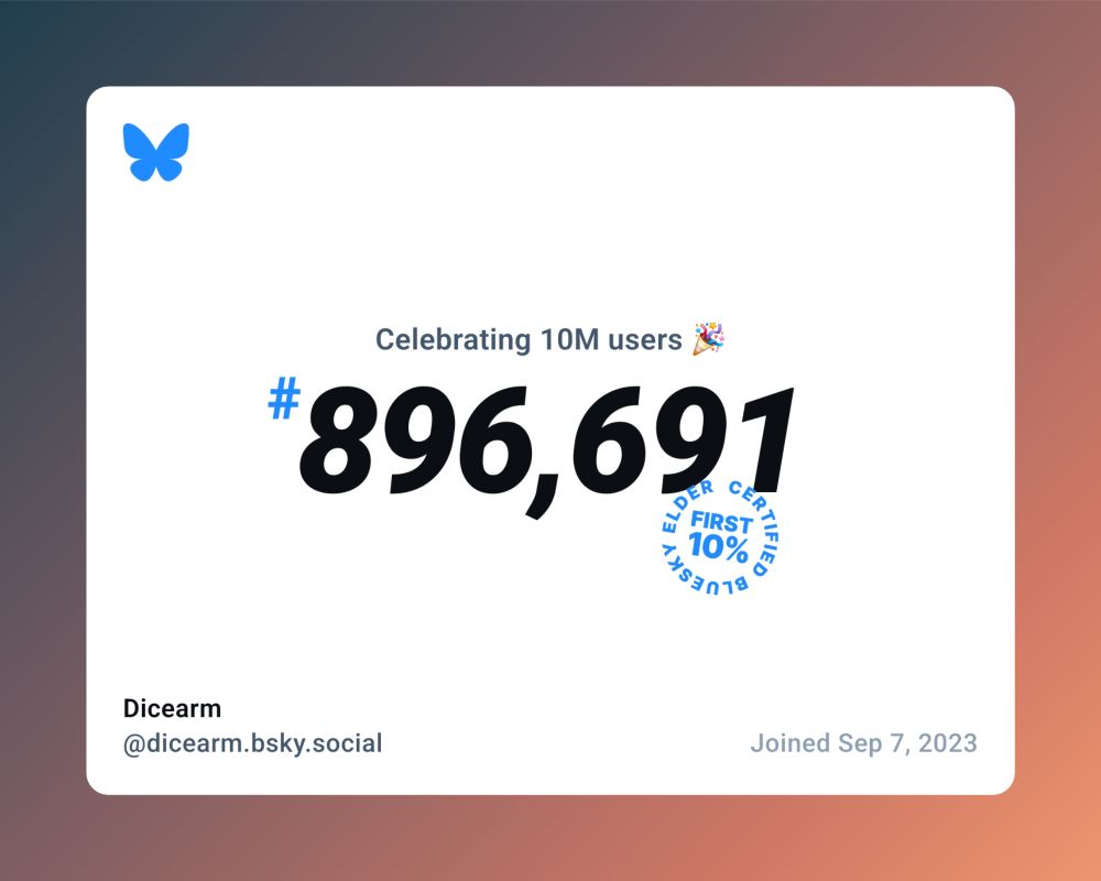 Blue Sky user #896, 691