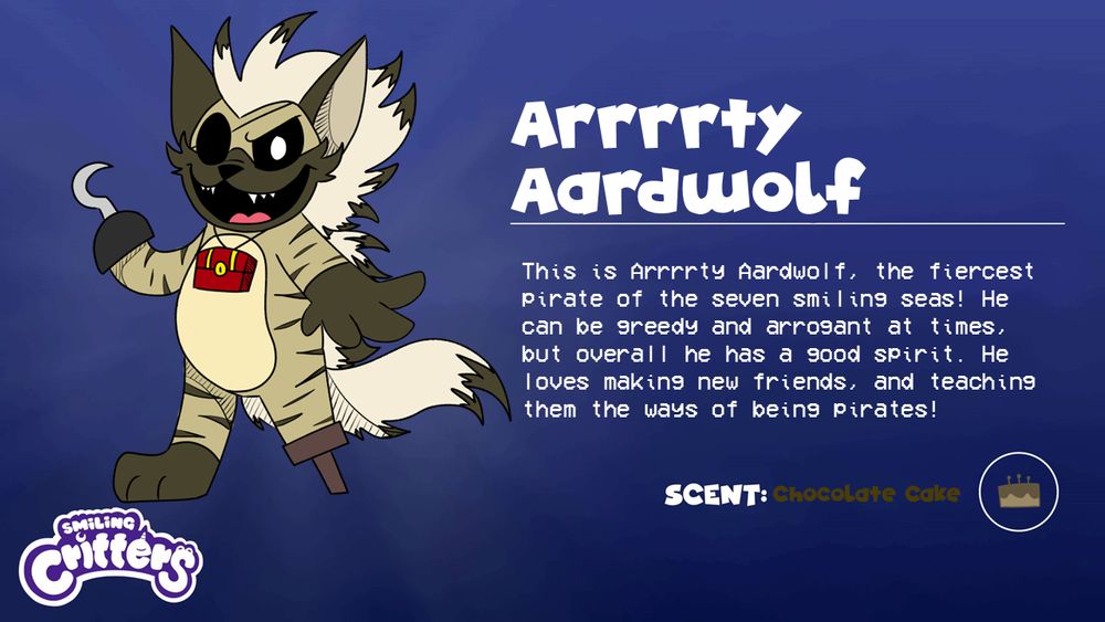 Arrrrty Aardwolf!
Pronouns: He/Him
