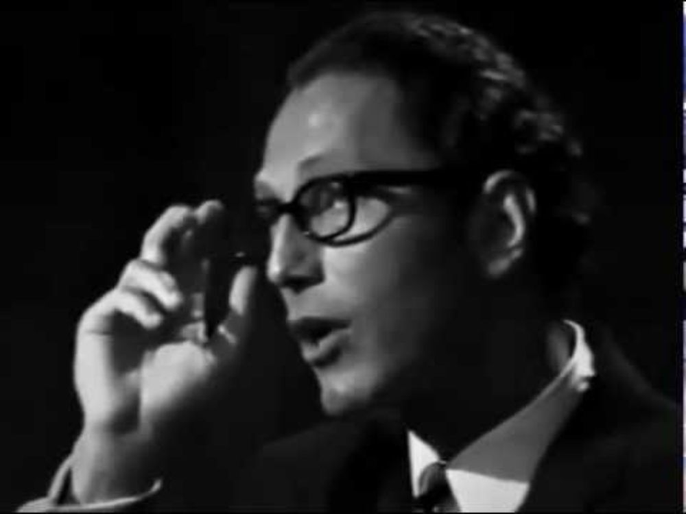 Tom Lehrer - Smut - LIVE FILM From Copenhagen in 1967