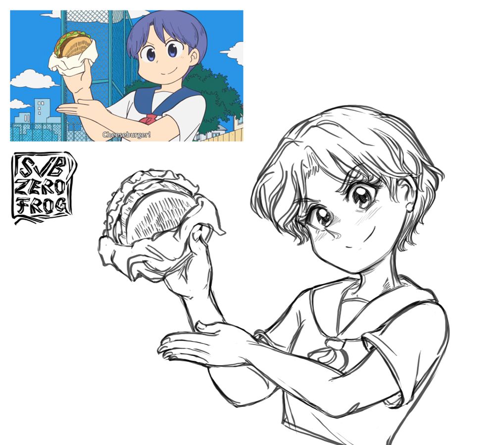 screenshot redraw of Ecchan from the anime CITY
