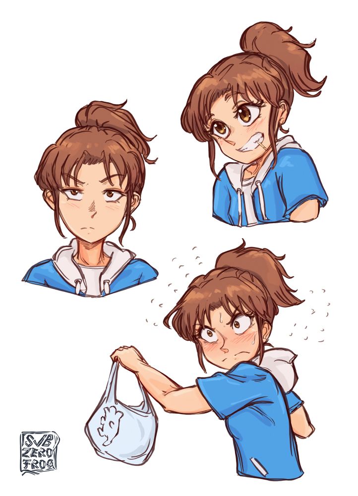 screenshot redraw of Nagumo Midori from the anime CITY