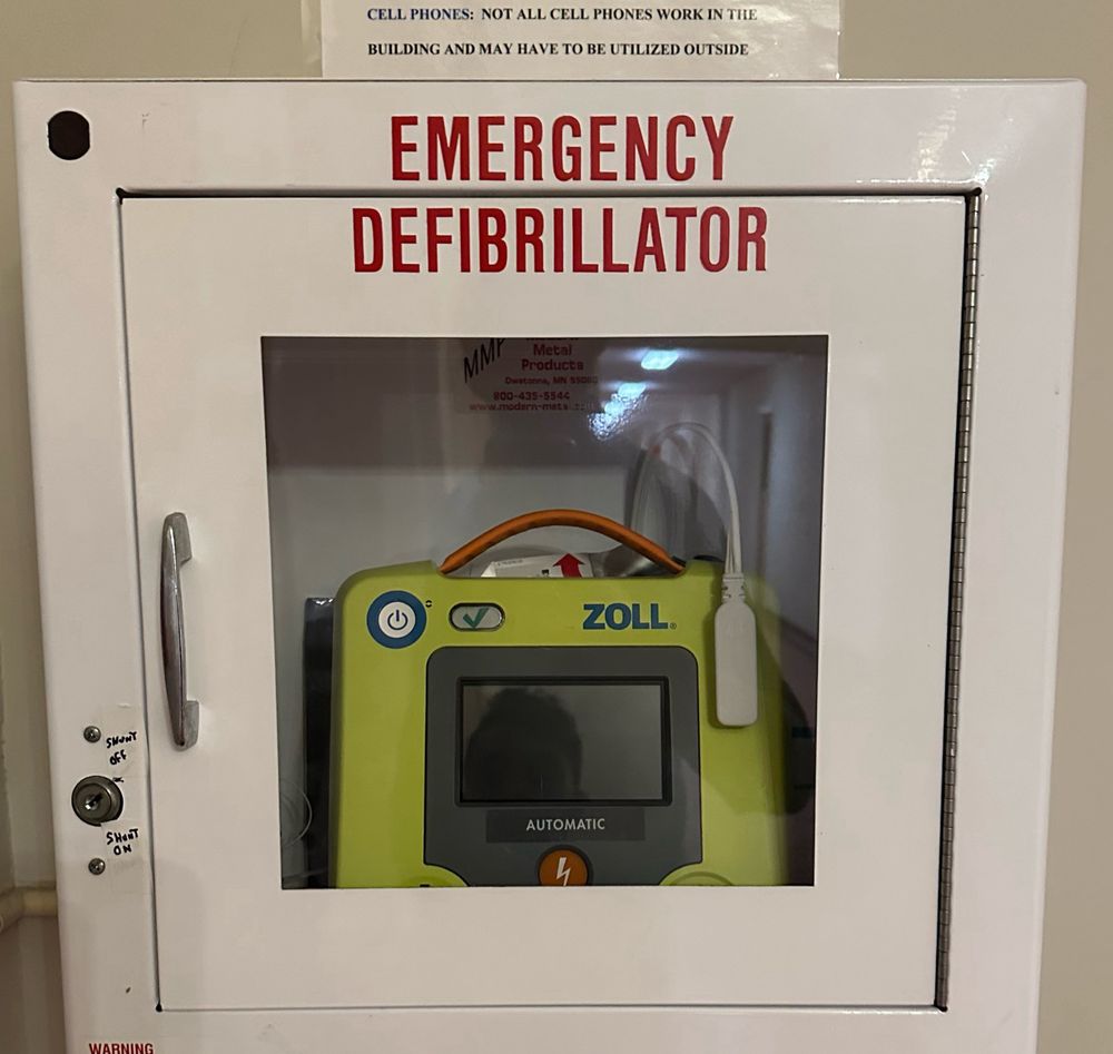 an emergency defibrillator