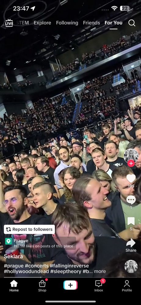 crowd shot of FIR concert (almost all men with the same hairdo lmao)