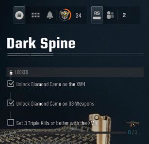 next camo to unlock is dark spine
which i need to go through every gun in the game
