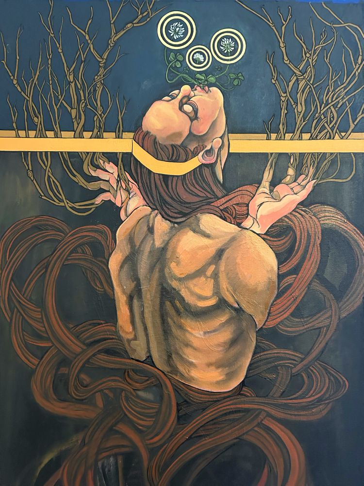 Figure painting, female art, painting of a woman, WIP, wip painting