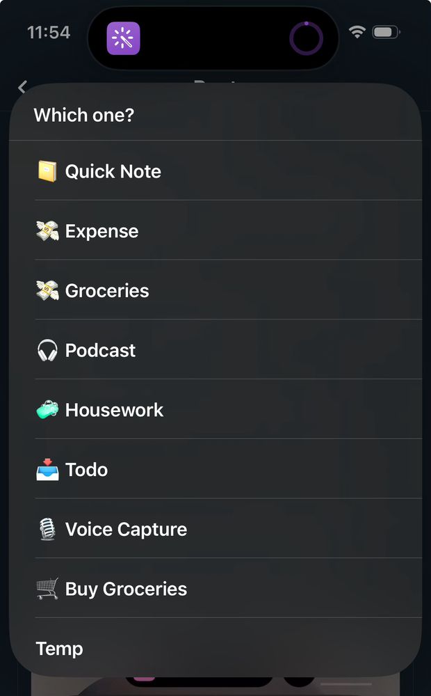 iOS shortcut triggered by Action Button