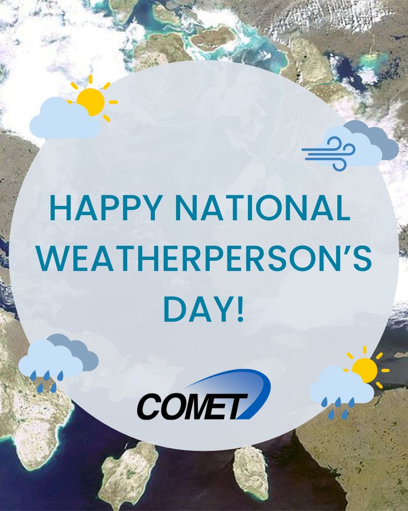 A graphic that reads happy national weatherperson's day