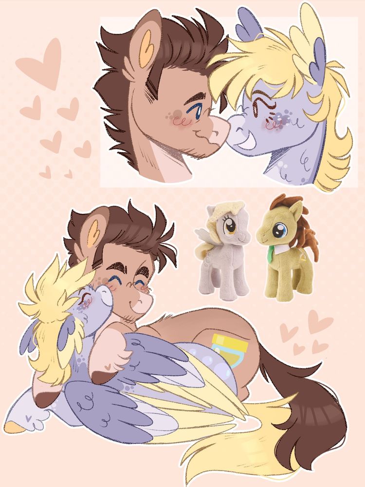 ship art of my little pony: friendship is magic with derpy whooves (aka ditzy doo aka muffins) and dr. whooves (aka time turner)