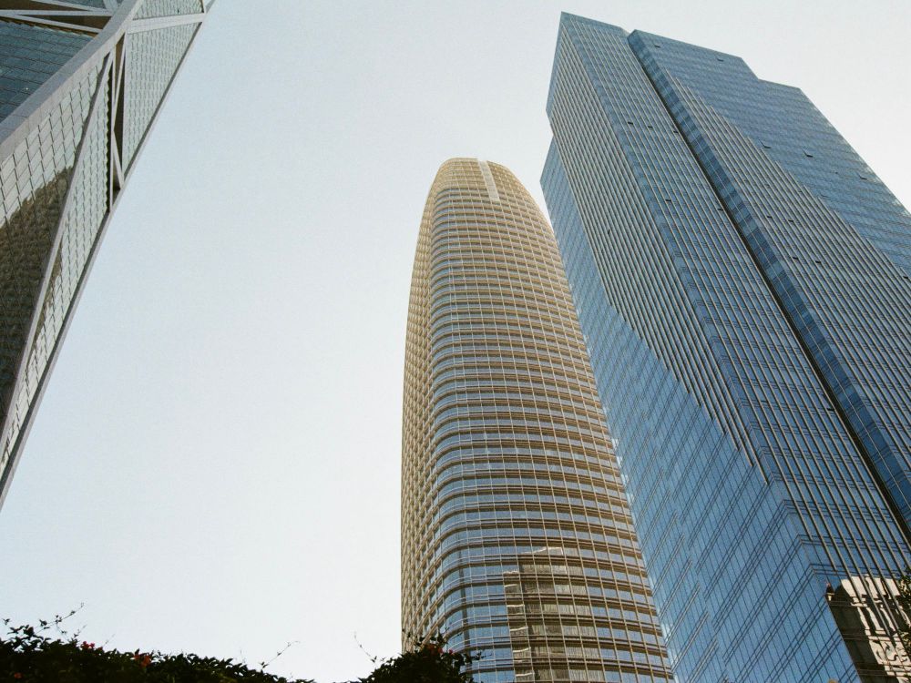 Film photo of Salesforce Tower in San Francisco, California.