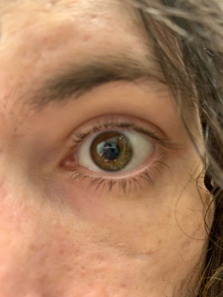 close up of maeby’s eye so the color is captured better