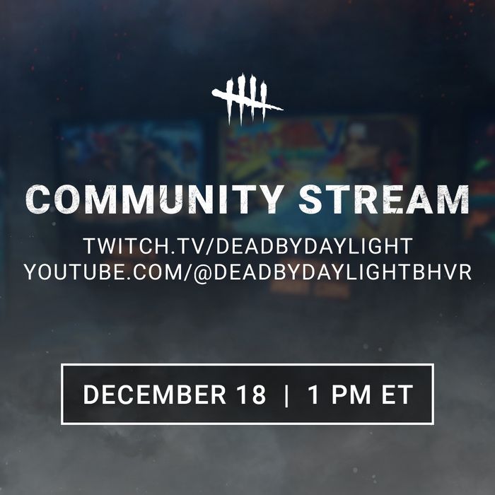 Text over foggy background. Text reads Community Stream, December 18 at 1pm ET. 