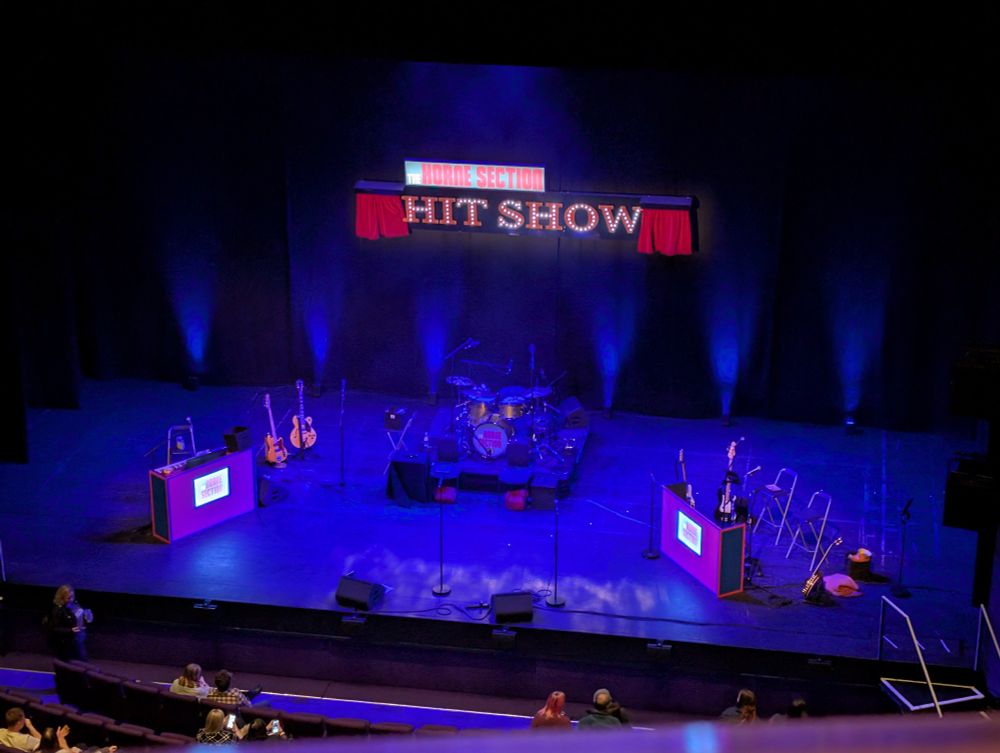 Stage for Alex Horne hit show at the Lowry, Salford.