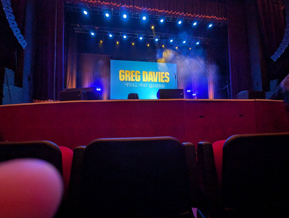 Gregory Davies stage pre show at the Apollo Manchester 