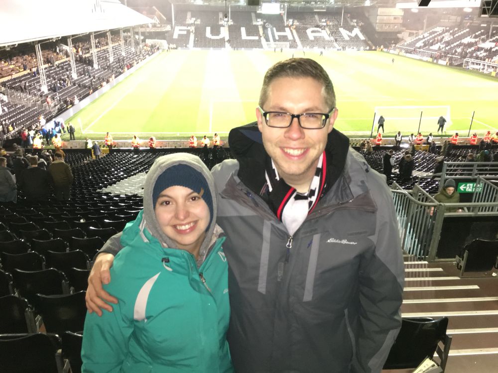 Katie and I at Craven Cottage