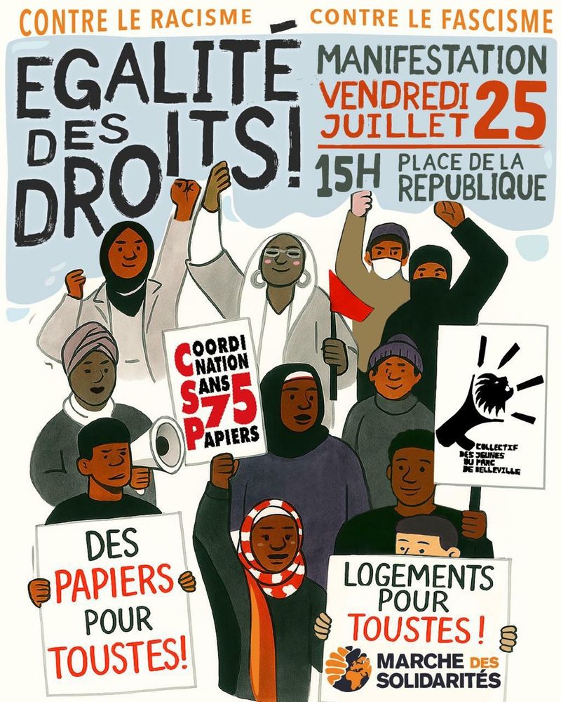 Visuel : Contre le racisme, contre le fascisme, égalité des droits ! 