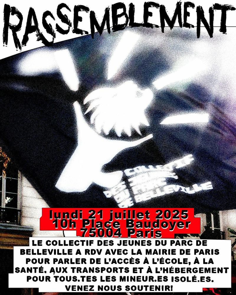 Rassemblement lundi 21 juillet 10h place Baudoyer 75004