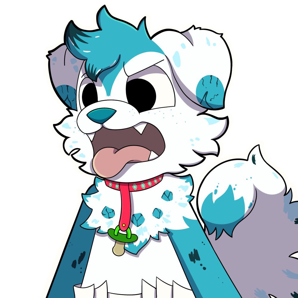 A telegram sticker of a puppy making a disgusted face