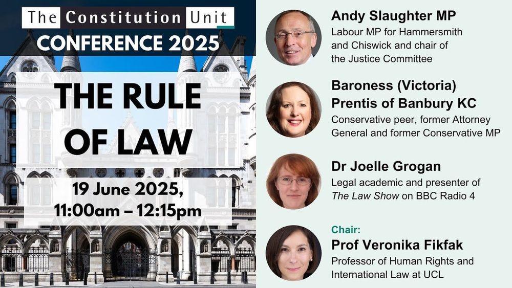 Constitution Unit Conference 2025: The rule of law