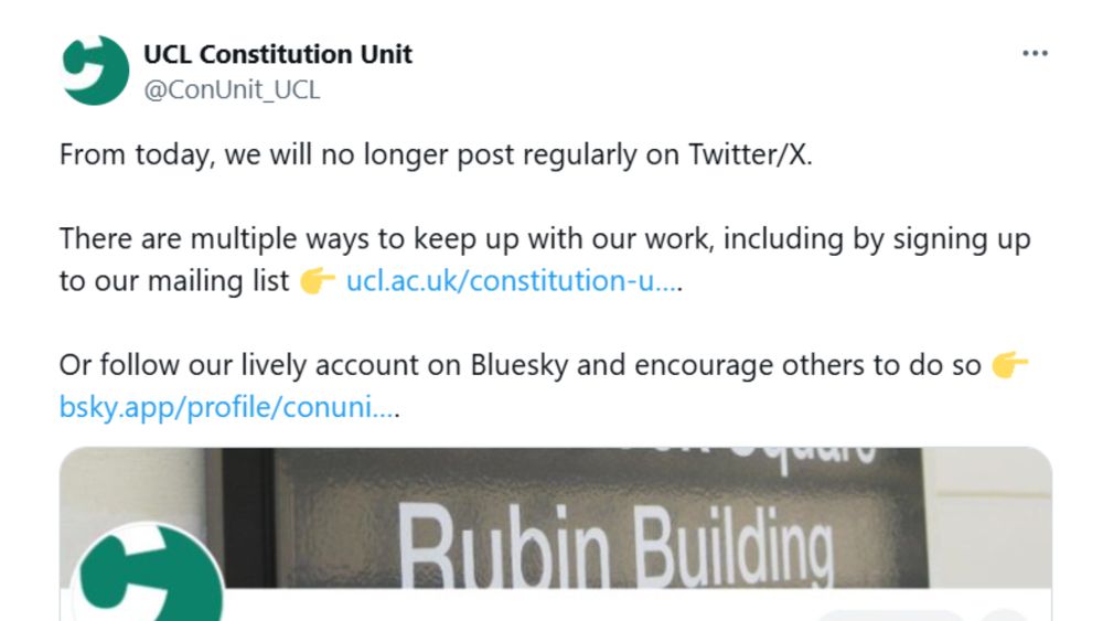 A screenshot of the Twitter/X post announcing our departure.