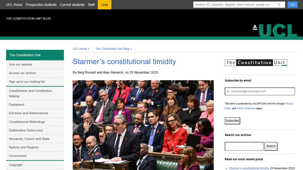 The Constitution Unit's new blog.