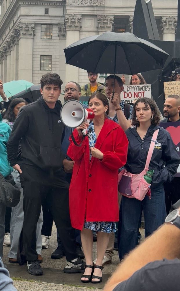 Brad Lander’s family at the NYC protest