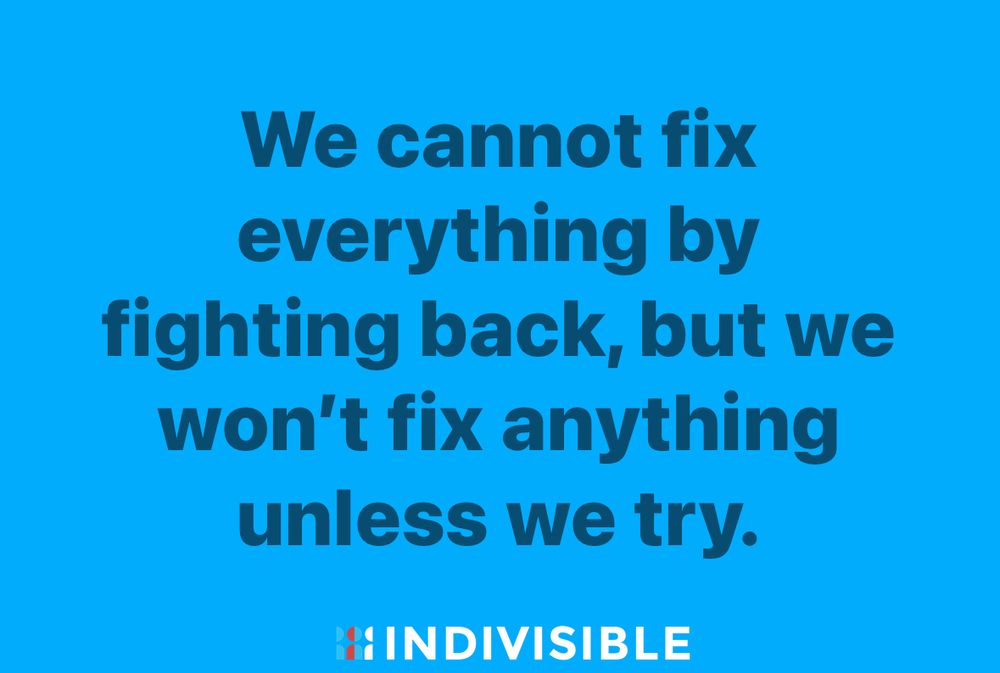 We cannot fix everything by fighting back, but we won't fix anything unless we try.