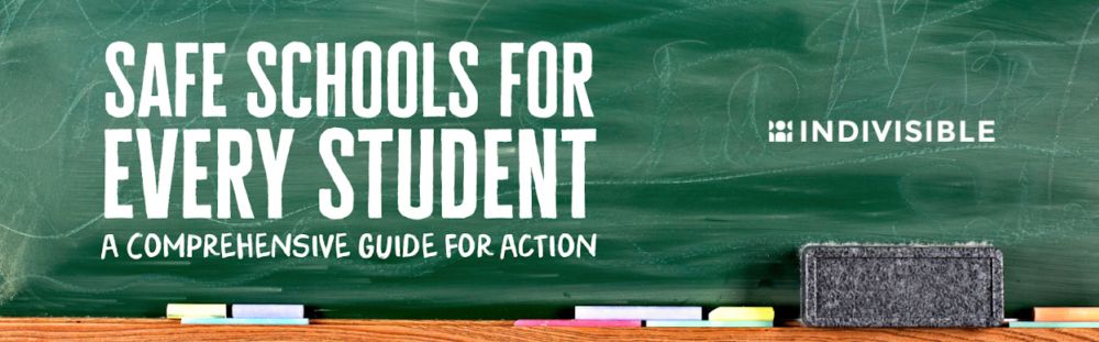 (around an image of a chalkboard with chalk) SAFE SCHOOLS FOR EVERY STUDENT
A COMPREHENSIVE GUIDE FOR ACTION