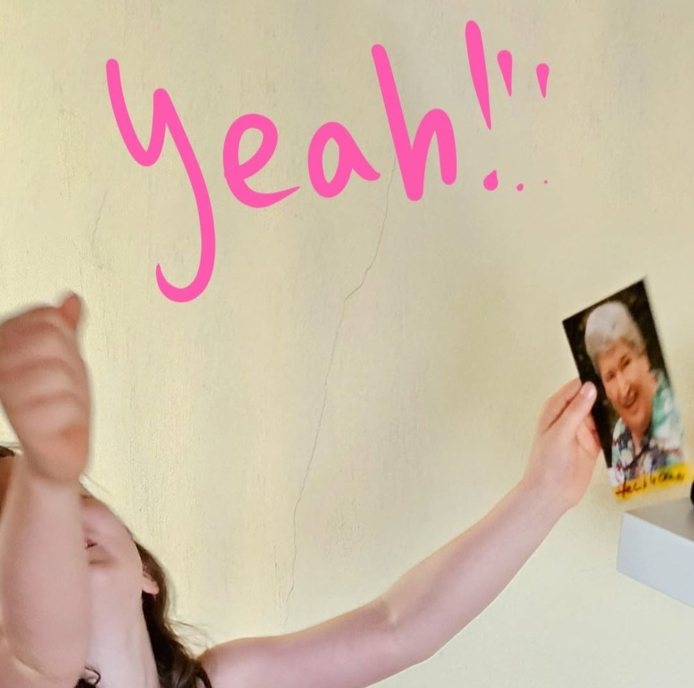 Foto von Pina mit Autogramm von Herrn Paschulke