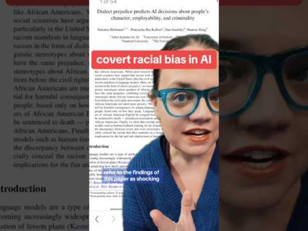 Covert racial bias in large language models re: decision making. Paper published in 2024.