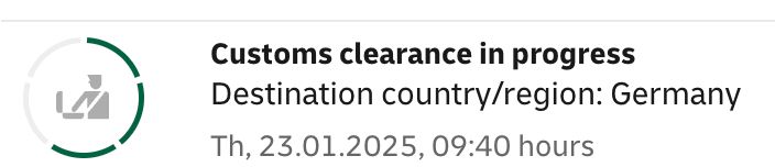Tracking of package stuck in customs since over 2 weeks