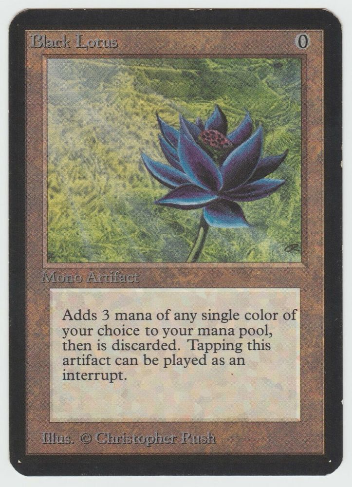 Black Lotus card of Magic the gathering
