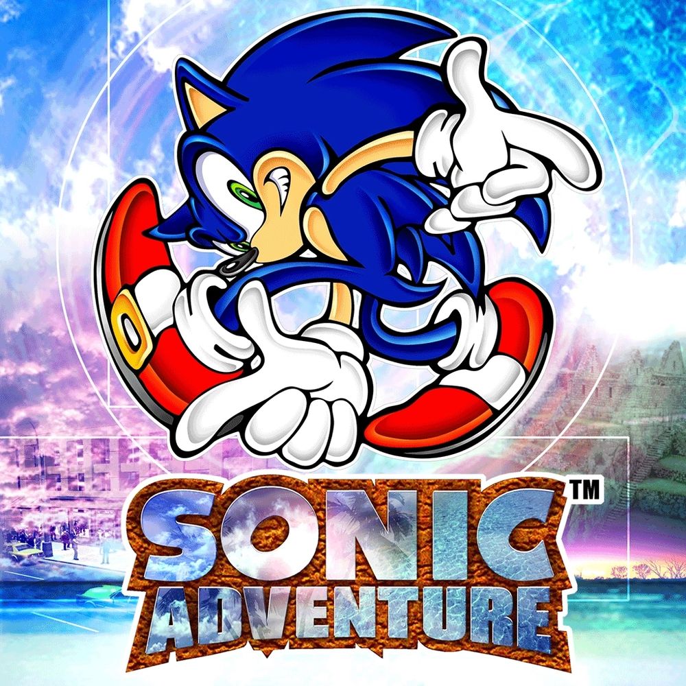 Cover for Sonic Adventure featuring Sonic the Hedgehog striking a cool pose