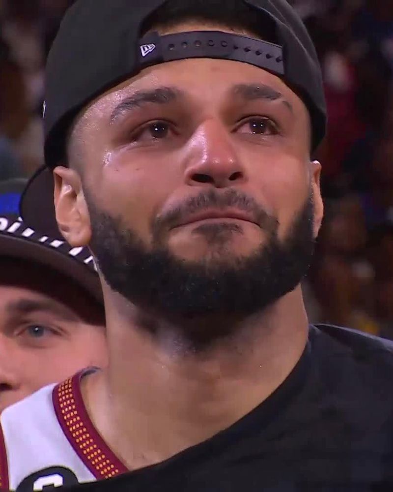 Murray with tears in his eyes.