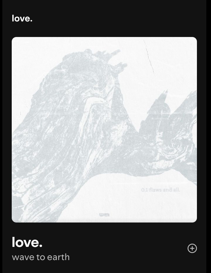 song: love. - wave to earth