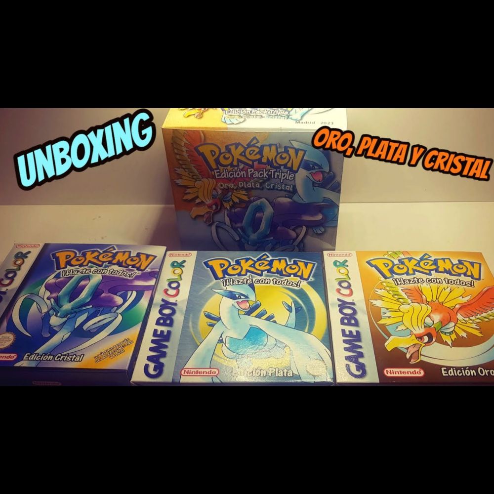 UNBOXING [Pokémon ORO, PLATA y CRISTAL] (Pack Triple de NewOld Games)