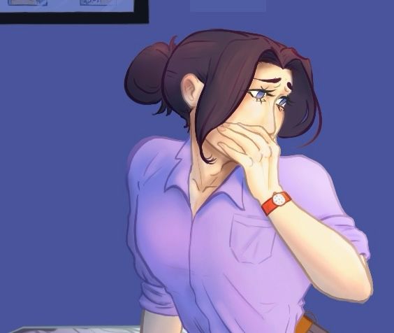 Jiang Cheng looking shocked at something off screen with hand covering his mouth trying to contain it