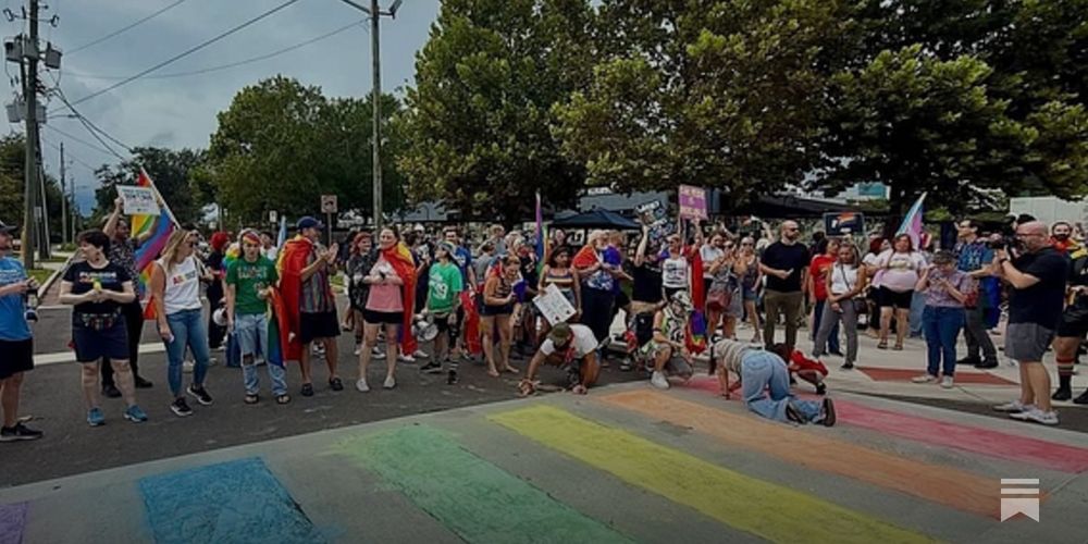 Trump and DeSantis admins ordered rainbow crosswalks removed, and the Pulse Memorial crosswalk was among the first painted over. Now, citizens are fighting back.