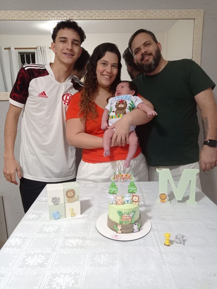 Filha, genro e netos! 