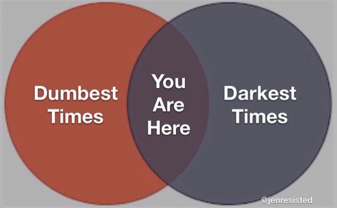 Dumbest times/darkest times Venn diagram 