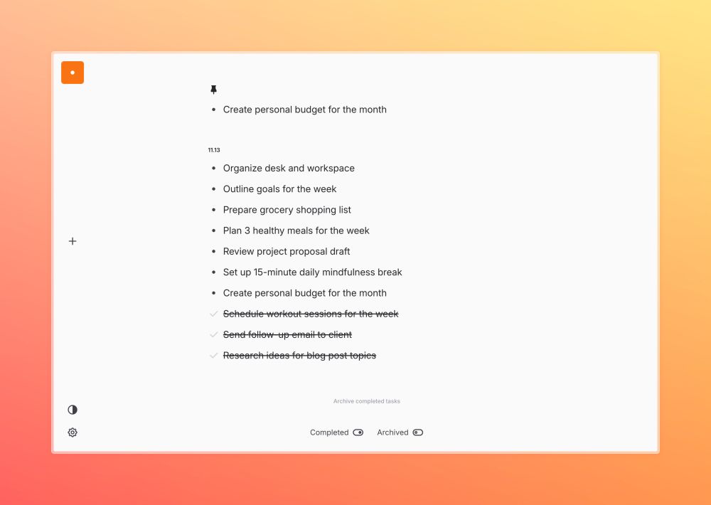 Micro Todo is a minimalist task manager that helps you focus on less.