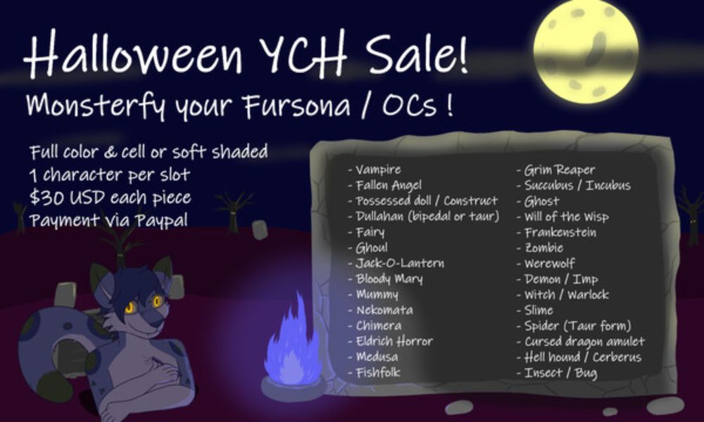 Halloween YCH Sale! by KonanWolfpard