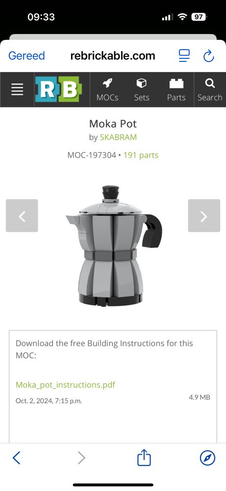 Mocca koffiepot. 