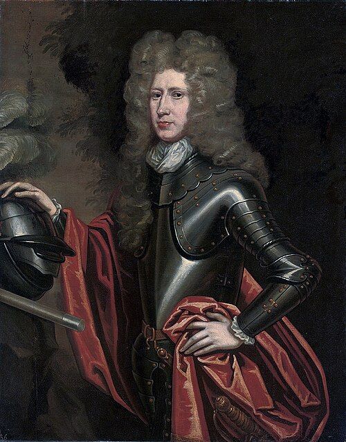 Portrait of William Keith, 9th Earl of Marischal (c. 1664-1712).
17th Century.
Christie's, LotFinder: entry 5279188.
https://commons.wikimedia.org/wiki/File:Unknown,_circle_of_Sir_John_Baptist_de_Medina_-_Portrait_of_William_Keith,_9th_Earl_Marischal_(c.1664-1712).jpg