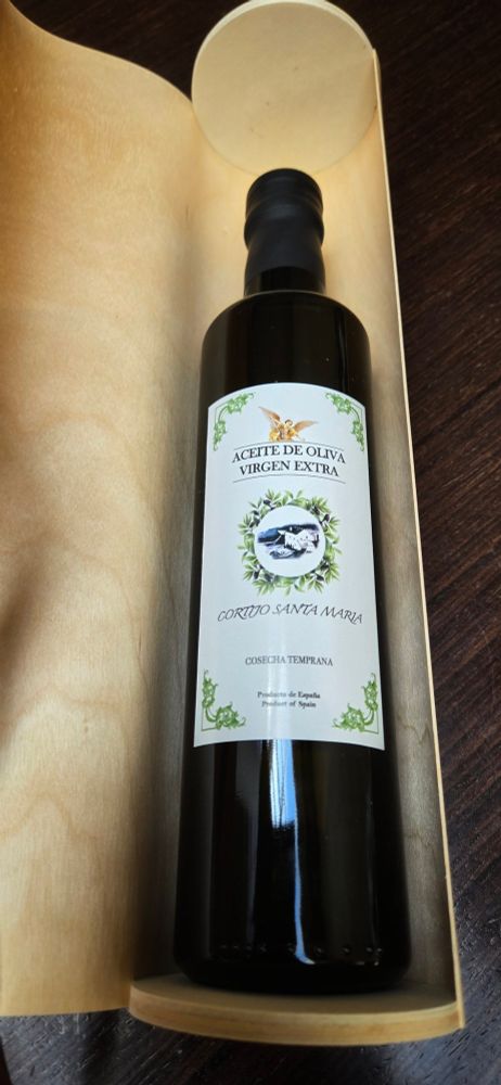 A bottle of Olive Oil, Santa Maria, Local produce 