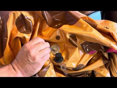 Patching a hole on a pvc inflatable through the inflation valve